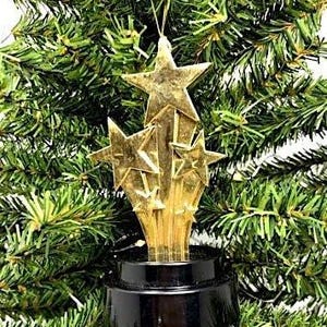Gold Stars Trophy Award Ornament