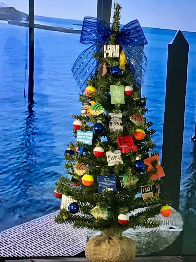 Large Fishing Themed Christmas Tree Etsy