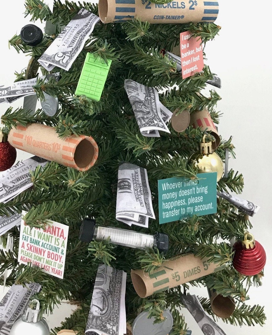 Large Banker Themed Christmas Tree Etsy