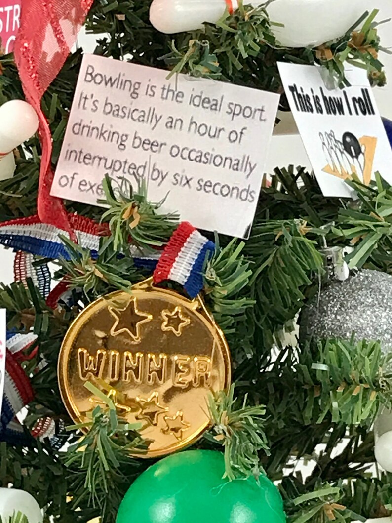 Small Bowling Themed Christmas Tree Etsy