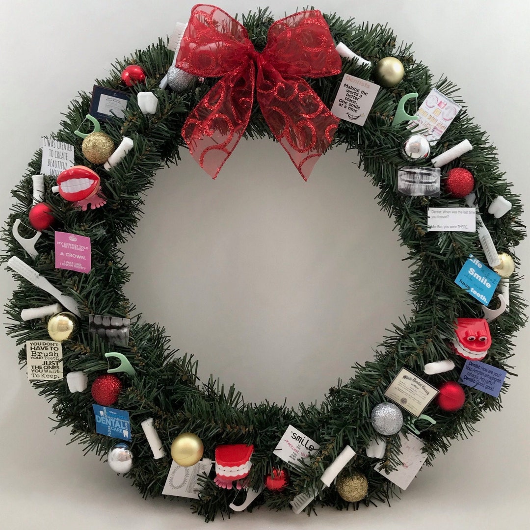 Dentist Themed Christmas Wreath Etsy
