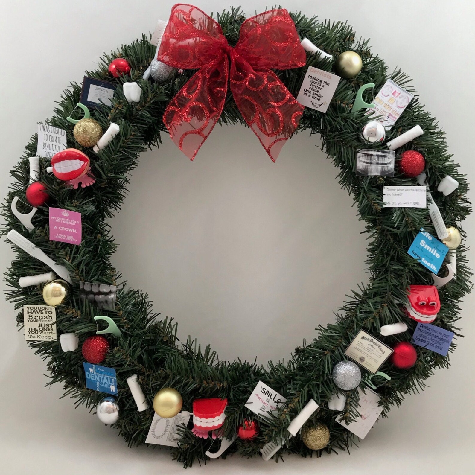 Dentist Themed Christmas Wreath Etsy