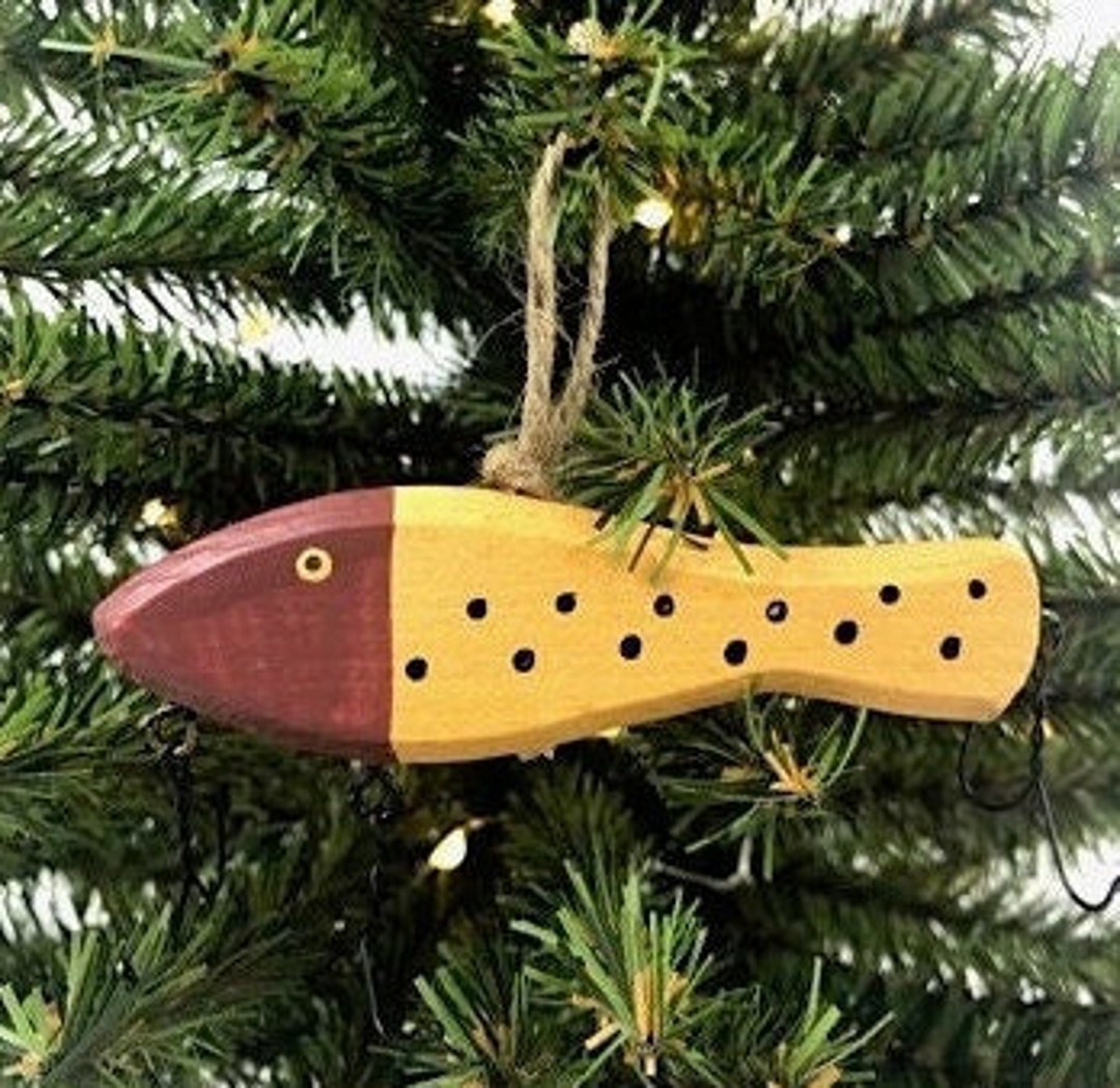 Wood Fish Lure Ornaments Etsy