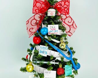 Nurse Themed 18" Christmas Tree