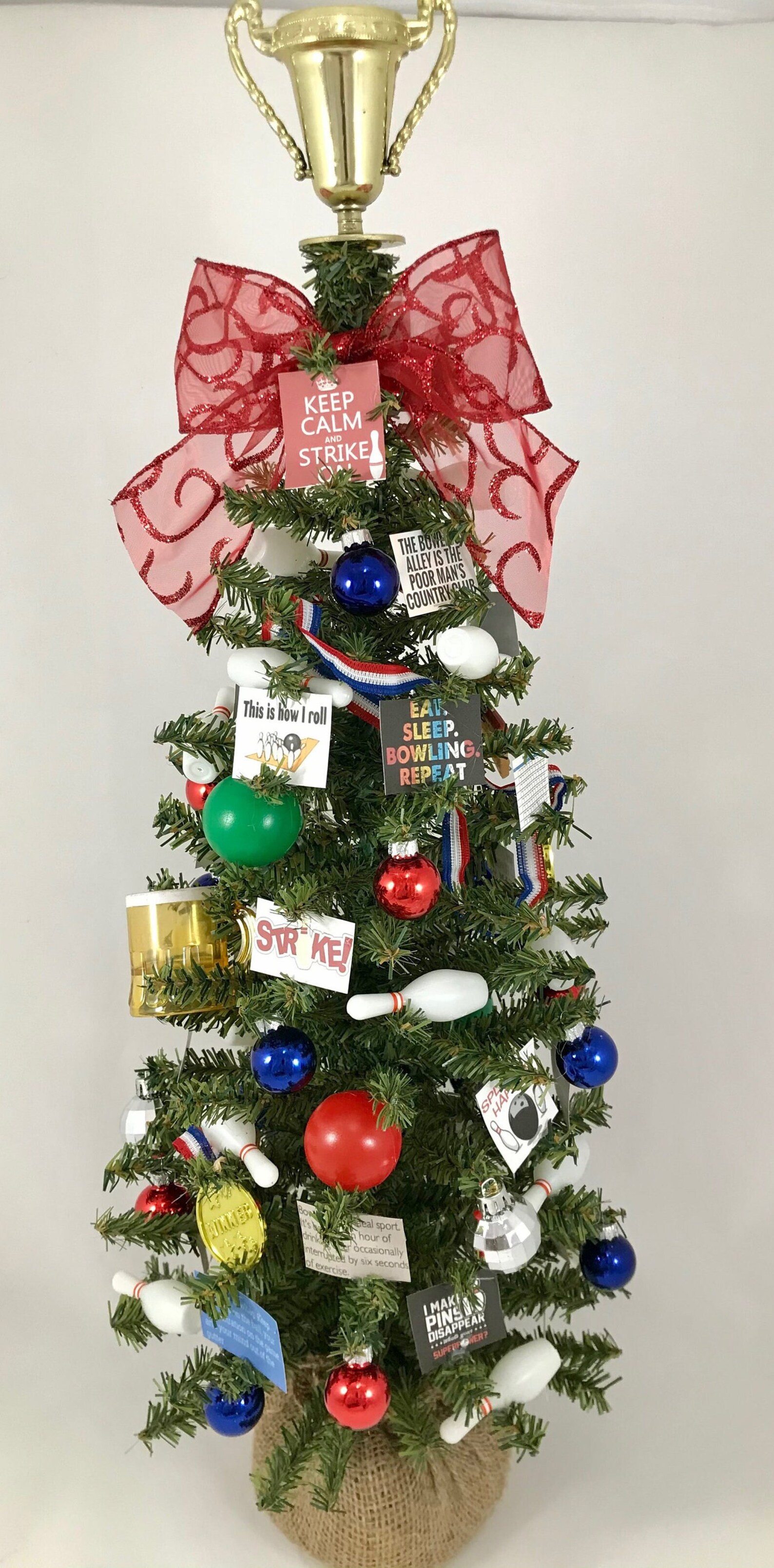 bowling christmas gifts tree