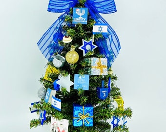 Chanukah Bush / Hanukkah Themed 18" Christmas Tree