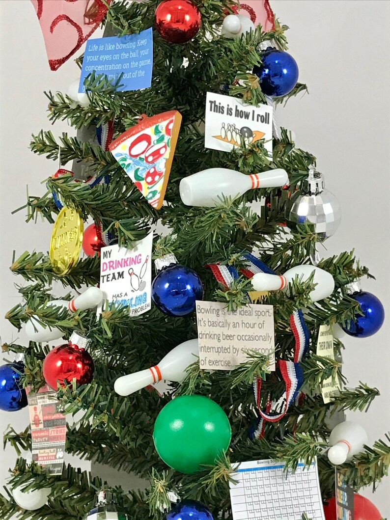 Large Bowling Themed Christmas Tree Etsy