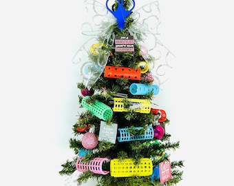 Hair Salon / Hair Stylist / Hairdresser Themed 18" Christmas Tree