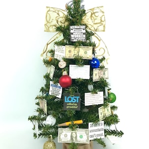 Accounting / Accountant Themed 18&quot; Christmas Tree