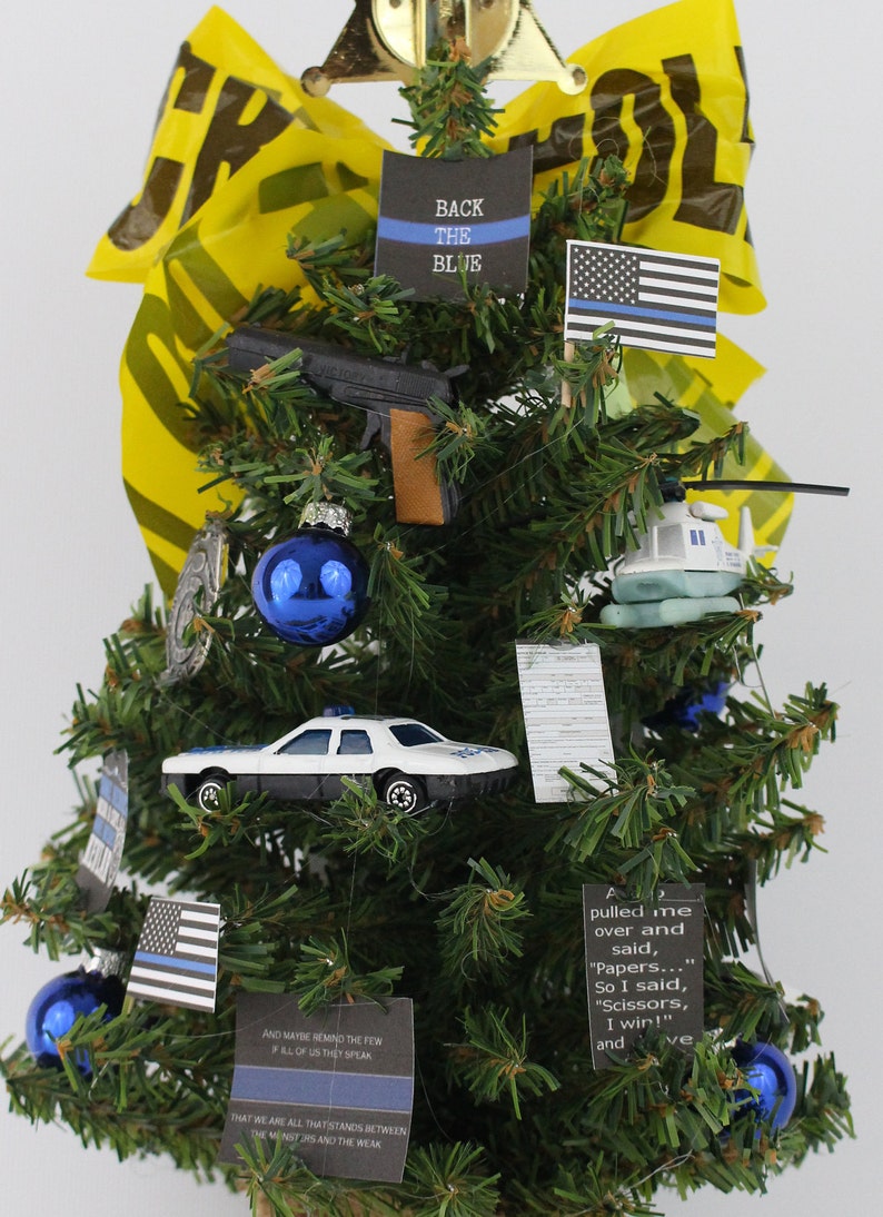 Small Police Themed Christmas Tree Etsy