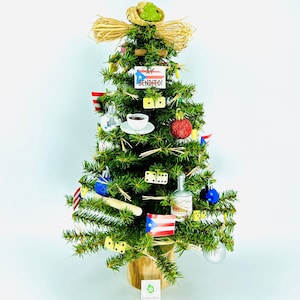 Puerto Rico / Puerto Rican Themed 18&quot; Christmas Tree