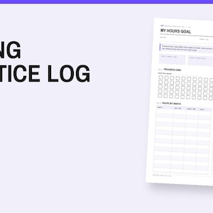 Puede incluir: Un registro de práctica de conducción en papel blanco con texto negro. El encabezado dice Level Up Driving Practice Log. El documento incluye una sección de My Hours Goal, una cuadrícula de progreso con casillas y tablas de totales.