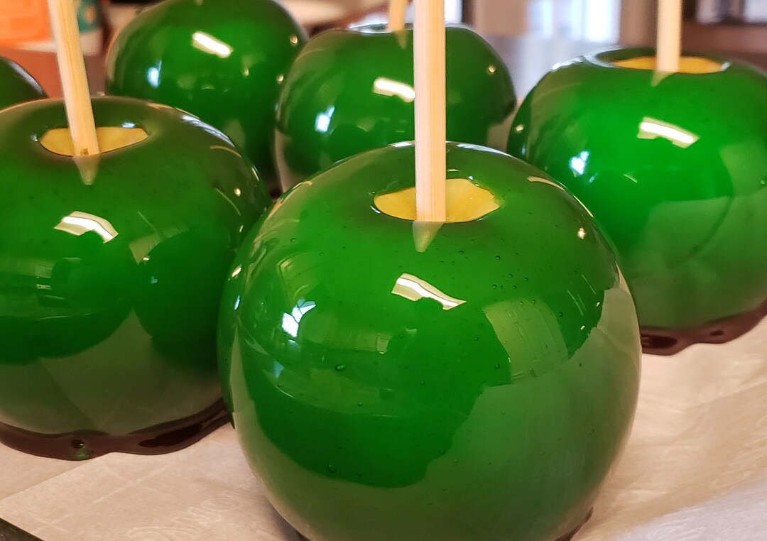 Green Candy Apples Etsy