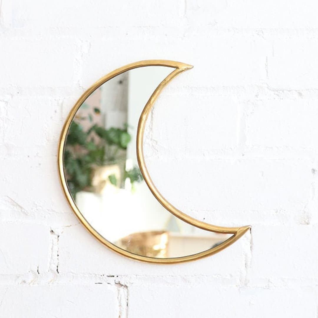 Moon Mirror Wall Decor Mirror Mirror Wall Decor Nursery Etsy