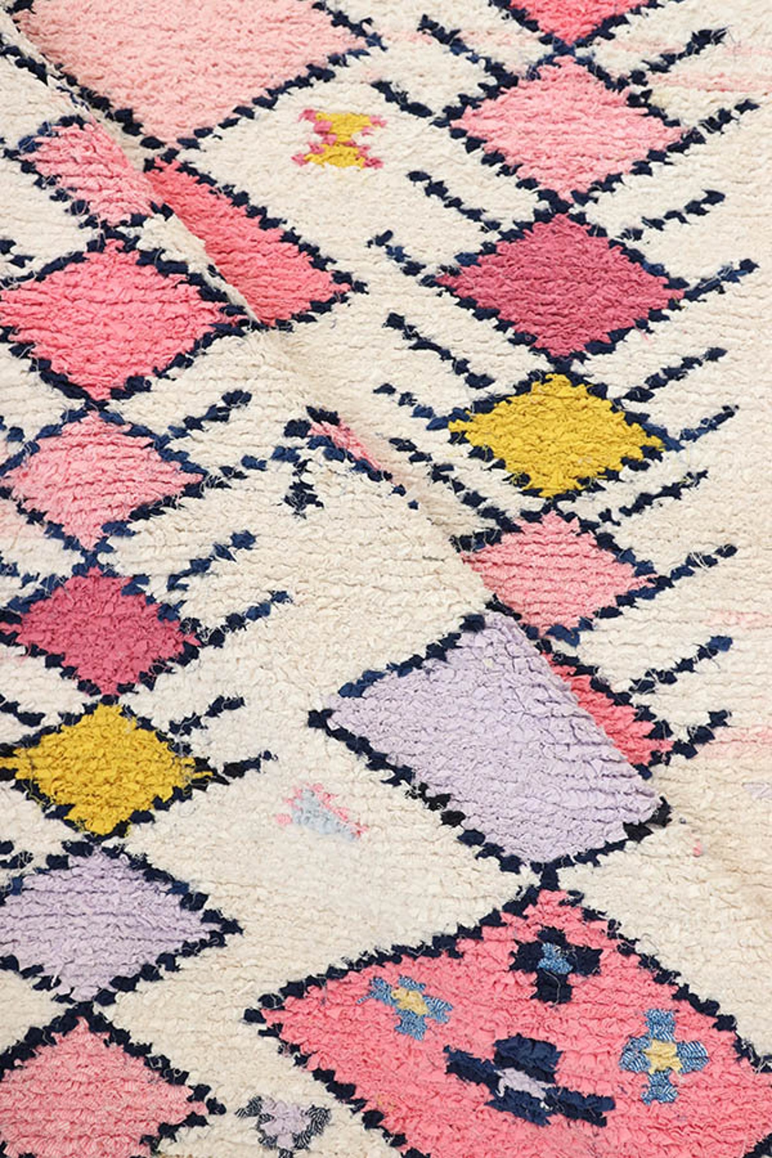 Pink Moroccan Rug 100 Cotton 43 x 71 Princess Etsy