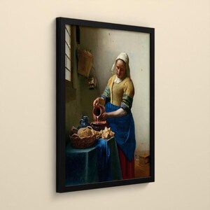 Das Milchmädchen - Johannes Vermeer | Gerahmter Kunstdruck 40x50 cm ohne Passepartout, Gold oder Schwarz, Perspex oder Premium-Glas image 9
