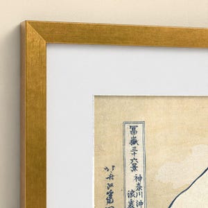 Die große Welle vor Kanagawa - Hokusai | Gerahmter Kunstdruck 30x40 cm mit Passepartout, Gold oder Schwarz, Perspex oder Premium-Glas Bild 7