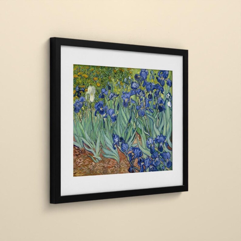 Schwertlilien - Vincent van Gogh | Gerahmter Kunstdruck 60x80 cm mit Passepartout, Gold oder Schwarz, Perspex oder Premium-Glas zdjęcie 9