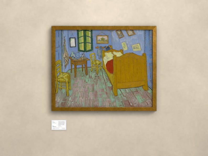 Das Schlafzimmer - Vincent van Gogh | Gerahmter Kunstdruck 76x102 cm ohne Passepartout, Gold oder Schwarz, Perspex oder Premium-Glas image 2