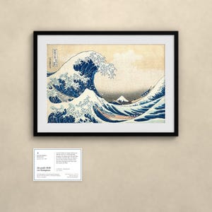 Die große Welle vor Kanagawa - Hokusai | Gerahmter Kunstdruck 30x40 cm mit Passepartout, Gold oder Schwarz, Perspex oder Premium-Glas Bild 4