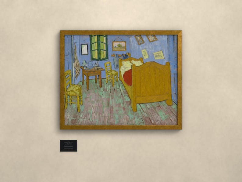 Das Schlafzimmer - Vincent van Gogh | Gerahmter Kunstdruck 76x102 cm ohne Passepartout, Gold oder Schwarz, Perspex oder Premium-Glas image 1