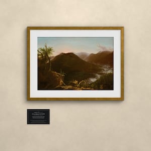 Sonnenaufgang in den Catskills - Thomas Cole | Gerahmter Kunstdruck 45x60 cm mit Passepartout, Gold oder Schwarz, Perspex oder Premium-Glas