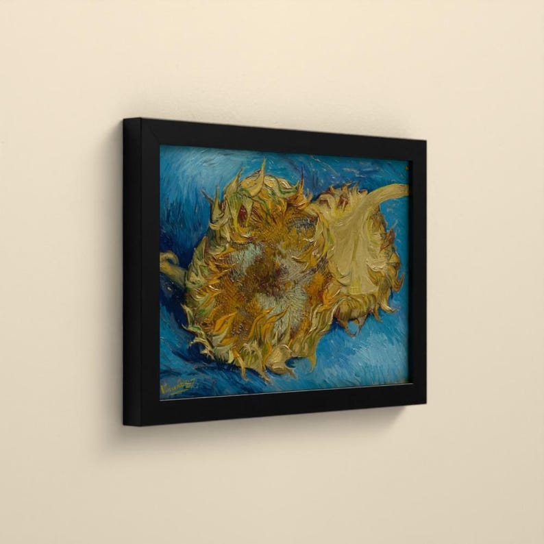 Sonnenblumen 1887 - Vincent van Gogh | Gerahmter Kunstdruck 20x30 cm ohne Passepartout, Gold oder Schwarz, Perspex oder Premium-Glas imagen 9