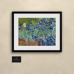 Schwertlilien - Vincent van Gogh | Gerahmter Kunstdruck 60x80 cm mit Passepartout, Gold oder Schwarz, Perspex oder Premium-Glas zdjęcie 3
