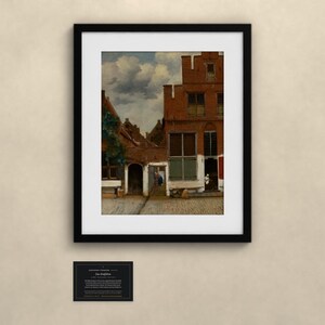 Das Sträßchen - Johannes Vermeer | Gerahmter Kunstdruck 40x50 cm mit Passepartout, Gold oder Schwarz, Perspex oder Premium-Glas image 3