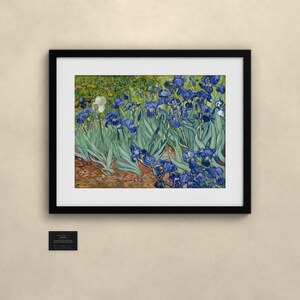Schwertlilien - Vincent van Gogh | Gerahmter Kunstdruck 76x102 cm mit Passepartout, Gold oder Schwarz, Perspex oder Premium-Glas image 3