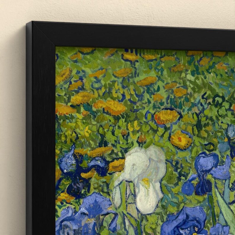 Schwertlilien - Vincent van Gogh | Gerahmter Kunstdruck 60x80 cm ohne Passepartout, Gold oder Schwarz, Perspex oder Premium-Glas imagen 10