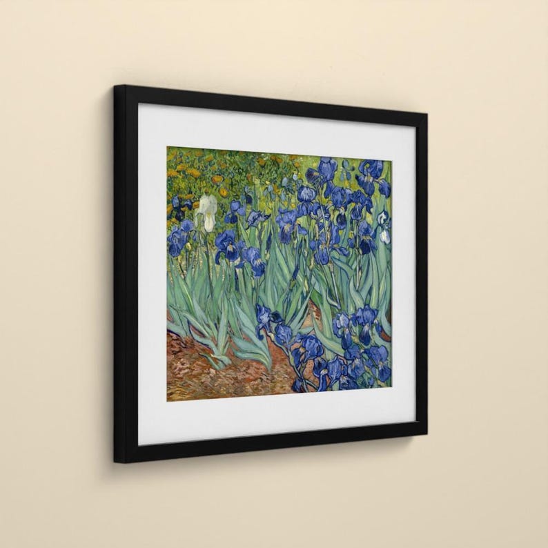 Schwertlilien - Vincent van Gogh | Gerahmter Kunstdruck 76x102 cm mit Passepartout, Gold oder Schwarz, Perspex oder Premium-Glas image 9