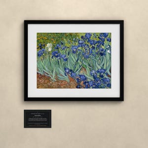 Schwertlilien - Vincent van Gogh | Gerahmter Kunstdruck 40x50 cm mit Passepartout, Gold oder Schwarz, Perspex oder Premium-Glas image 3