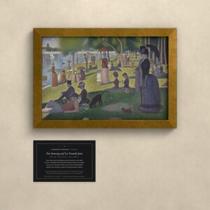 Ein Sonntag auf La Grande Jatte - Georges Seurat | Kunstdruck gerahmt 20x30 cm ohne Passepartout, Gold/Schwarz, Perspex oder Premium-Glas image 1