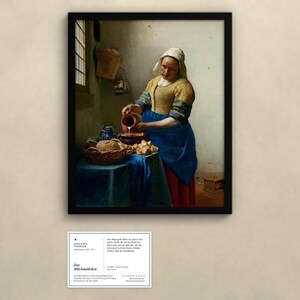 Das Milchmädchen - Johannes Vermeer | Gerahmter Kunstdruck 25x30 cm ohne Passepartout, Gold oder Schwarz, Premium-Glas image 4