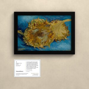 Sonnenblumen 1887 - Vincent van Gogh | Gerahmter Kunstdruck 20x30 cm ohne Passepartout, Gold oder Schwarz, Perspex oder Premium-Glas imagen 4