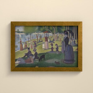 Ein Sonntag auf La Grande Jatte - Georges Seurat | Kunstdruck gerahmt 20x30 cm ohne Passepartout, Gold/Schwarz, Perspex oder Premium-Glas image 5
