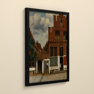 Das Sträßchen - Johannes Vermeer | Gerahmter Kunstdruck 60x76 cm ohne Passepartout, Gold oder Schwarz, Perspex image 9