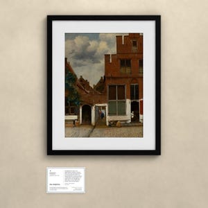 Das Sträßchen - Johannes Vermeer | Gerahmter Kunstdruck 40x50 cm mit Passepartout, Gold oder Schwarz, Perspex oder Premium-Glas image 4
