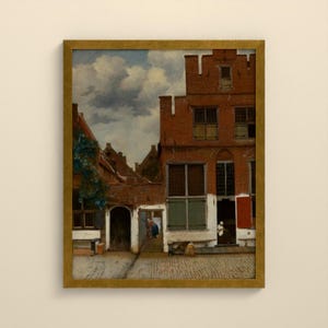 Das Sträßchen - Johannes Vermeer | Gerahmter Kunstdruck 60x76 cm ohne Passepartout, Gold oder Schwarz, Perspex image 5