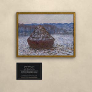 Heuhaufen - Claude Monet | Gerahmter Kunstdruck 20x30 cm ohne Passepartout, Gold oder Schwarz, Perspex oder Premium-Glas image 1