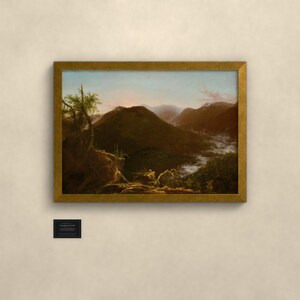 Sonnenaufgang in den Catskills - Thomas Cole | Kunstdruck gerahmt 70x100 cm ohne Passepartout, Gold oder Schwarz, Perspex oder Premium-Glas