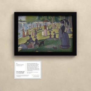 Ein Sonntag auf La Grande Jatte - Georges Seurat | Kunstdruck gerahmt 20x30 cm ohne Passepartout, Gold/Schwarz, Perspex oder Premium-Glas image 4