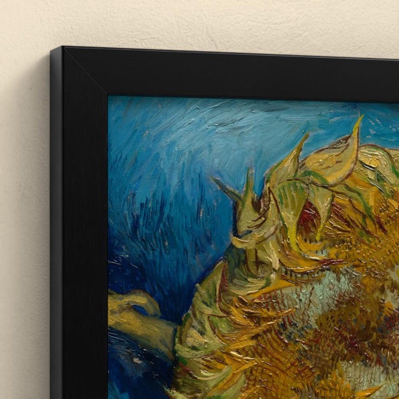 Sonnenblumen 1887 - Vincent van Gogh | Gerahmter Kunstdruck 20x30 cm ohne Passepartout, Gold oder Schwarz, Perspex oder Premium-Glas imagen 10