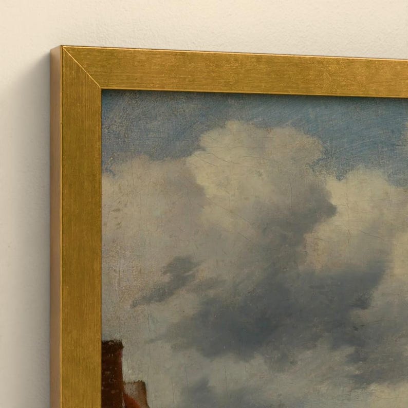 Das Sträßchen - Johannes Vermeer | Gerahmter Kunstdruck 60x76 cm ohne Passepartout, Gold oder Schwarz, Perspex image 7