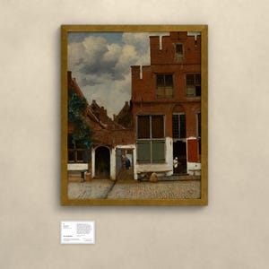 Das Sträßchen - Johannes Vermeer | Gerahmter Kunstdruck 60x76 cm ohne Passepartout, Gold oder Schwarz, Perspex image 2
