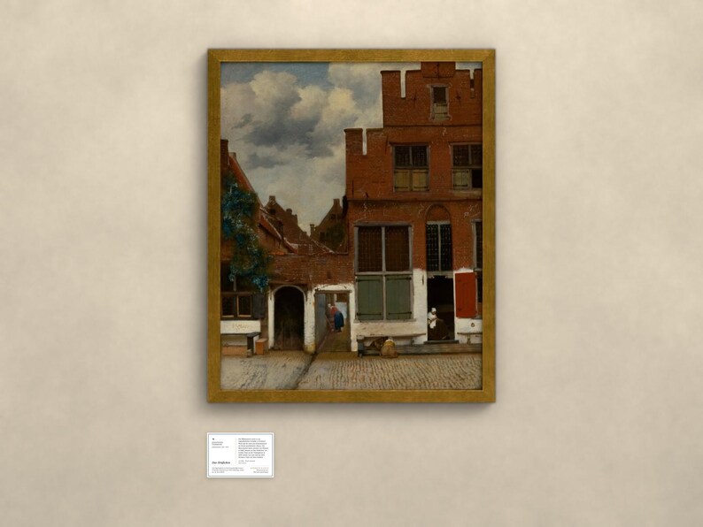 Das Sträßchen - Johannes Vermeer | Gerahmter Kunstdruck 60x76 cm ohne Passepartout, Gold oder Schwarz, Perspex image 2