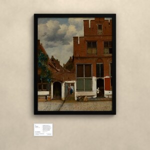 Das Sträßchen - Johannes Vermeer | Gerahmter Kunstdruck 60x76 cm ohne Passepartout, Gold oder Schwarz, Perspex image 4