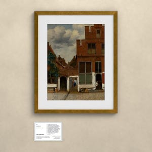 Das Sträßchen - Johannes Vermeer | Gerahmter Kunstdruck 40x50 cm mit Passepartout, Gold oder Schwarz, Perspex oder Premium-Glas image 2