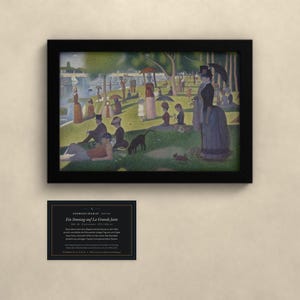 Ein Sonntag auf La Grande Jatte - Georges Seurat | Kunstdruck gerahmt 20x30 cm ohne Passepartout, Gold/Schwarz, Perspex oder Premium-Glas image 3